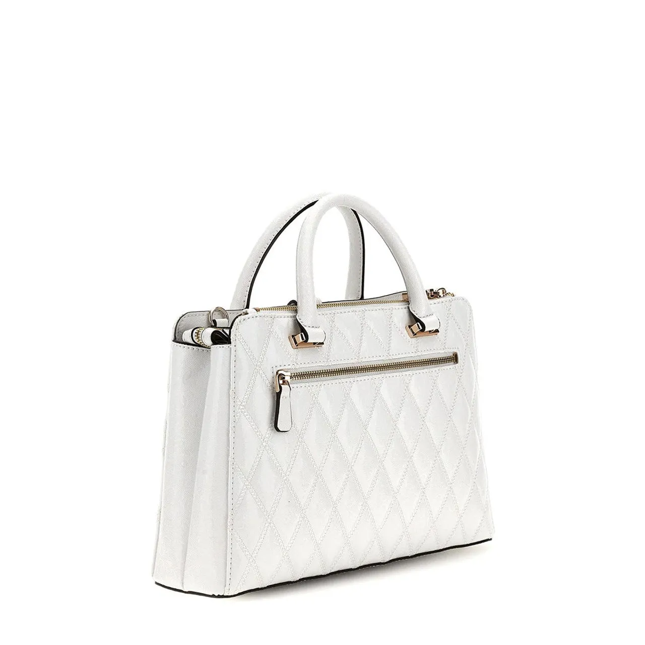 GUESS ADI Satchel Bag White