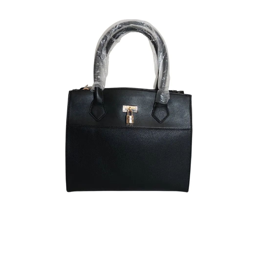 Guess Black Leatherette Satchel | Brand New |