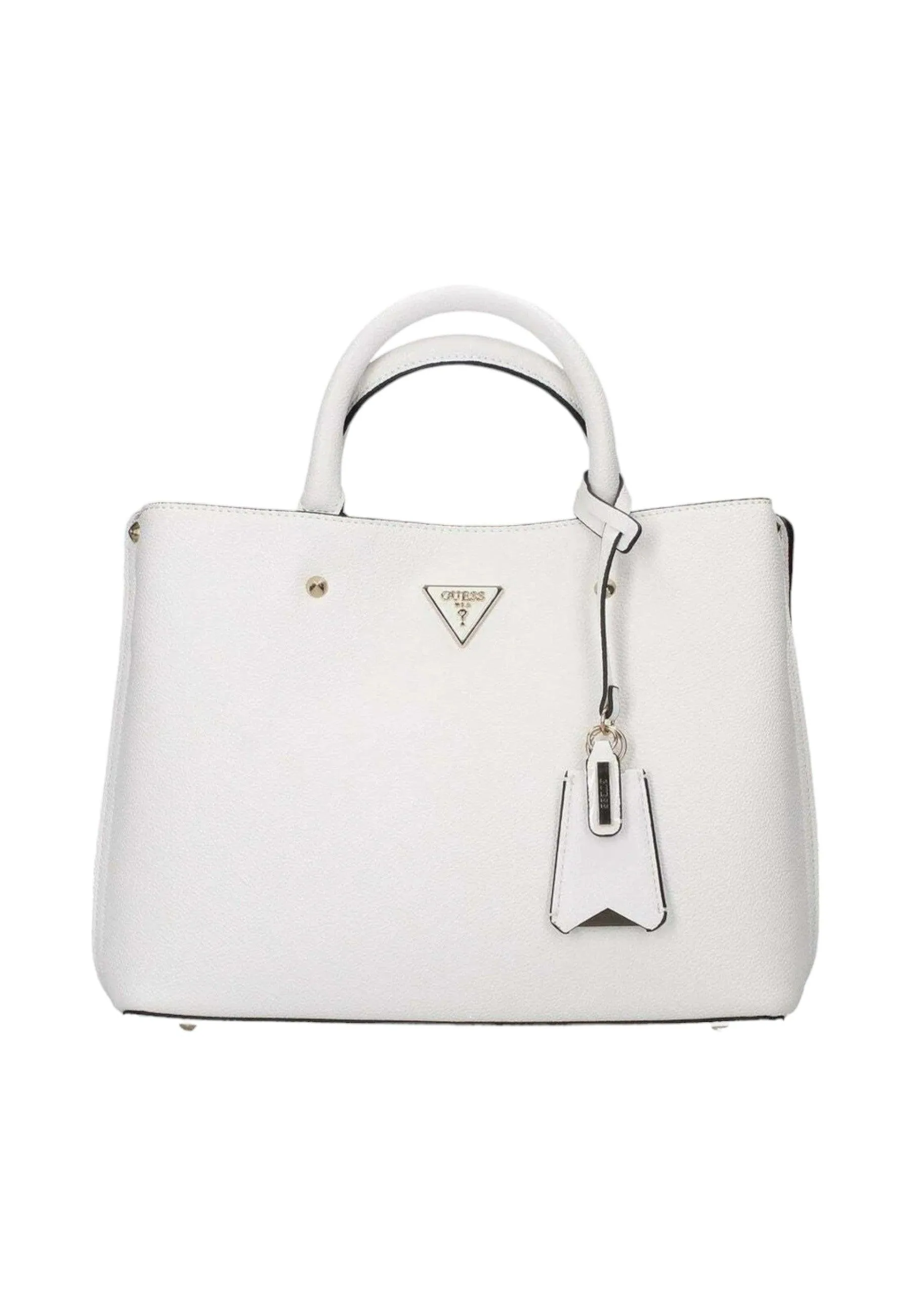 GUESS Meridian Borsa Girlfriend Satchel Donna Stone Bianco BG877806