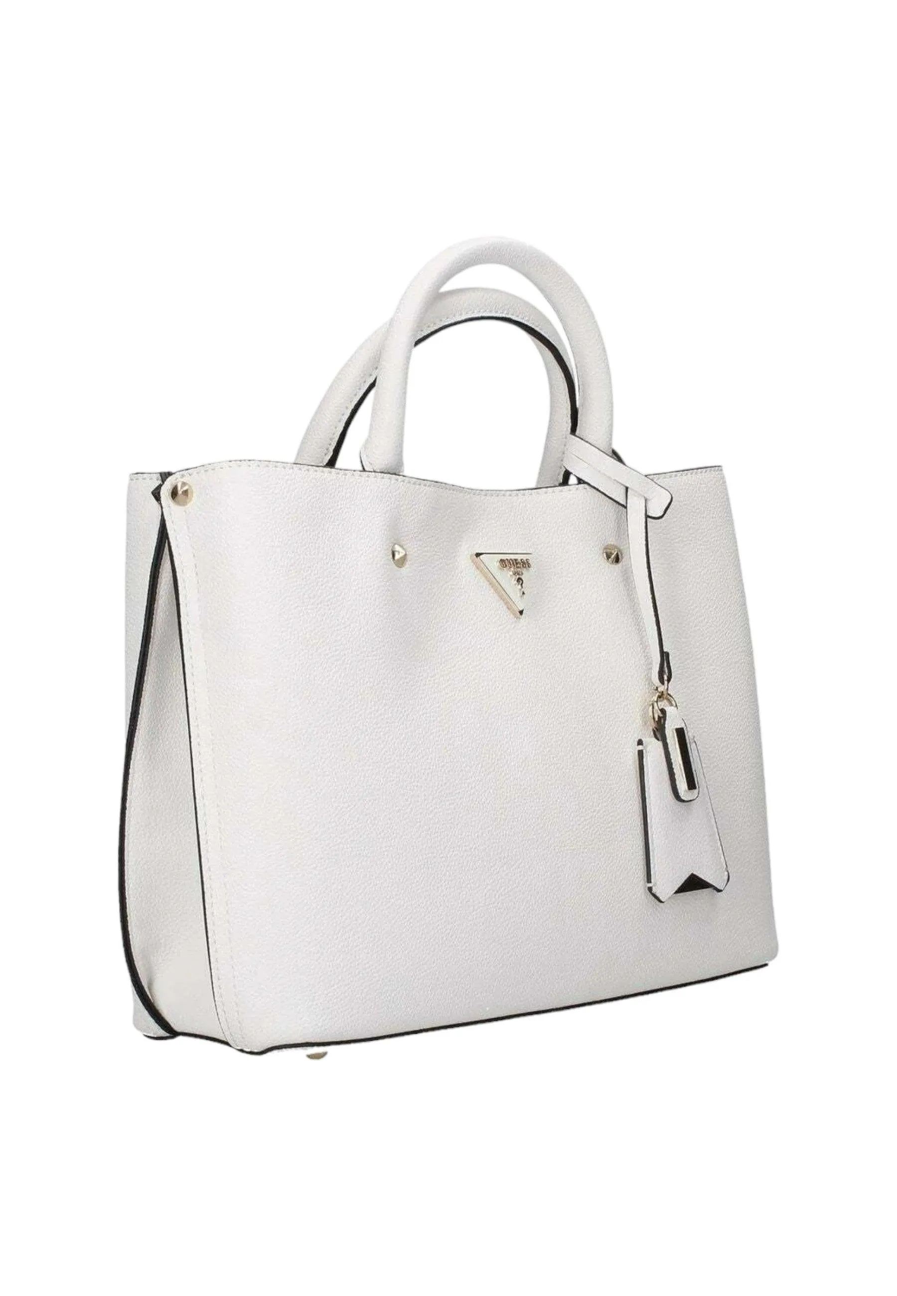 GUESS Meridian Borsa Girlfriend Satchel Donna Stone Bianco BG877806