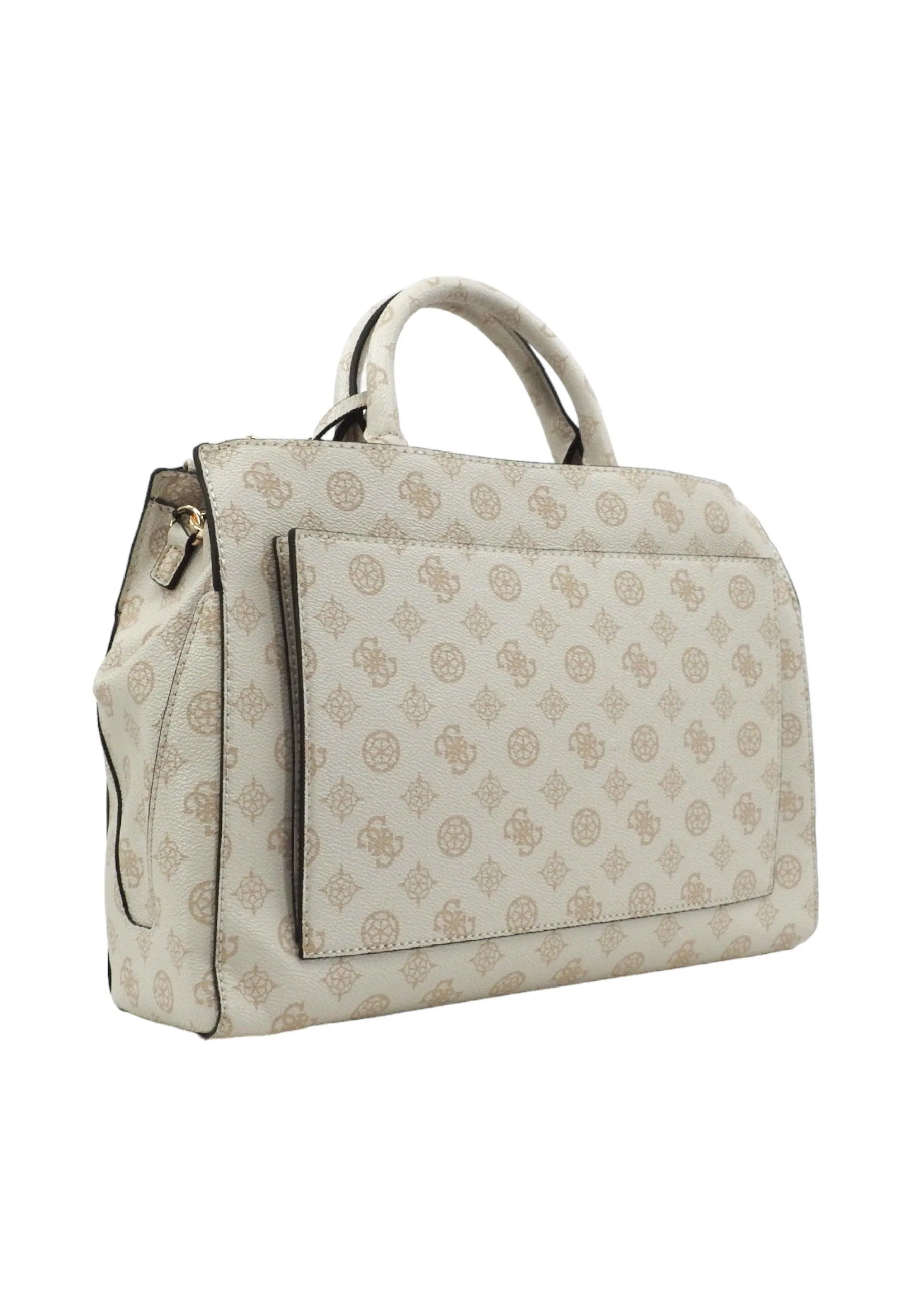 GUESS Nelka Borsa Satchel Donna Cream Logo PG930707