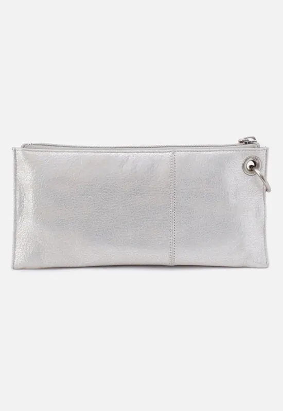 Hobo - Vida Wristlet Metalic Silver Leather