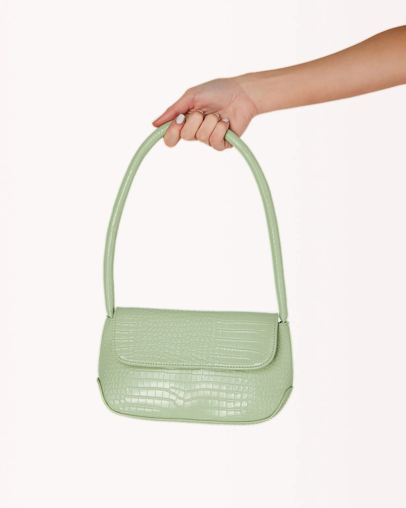 IZALIA SHOULDER BAG - APPLE CROC