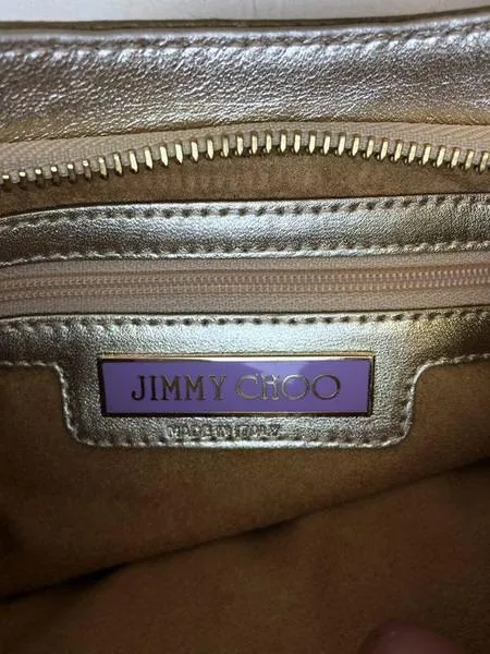 Jimmy Choo Metallic Leather Small Tulita Hobo