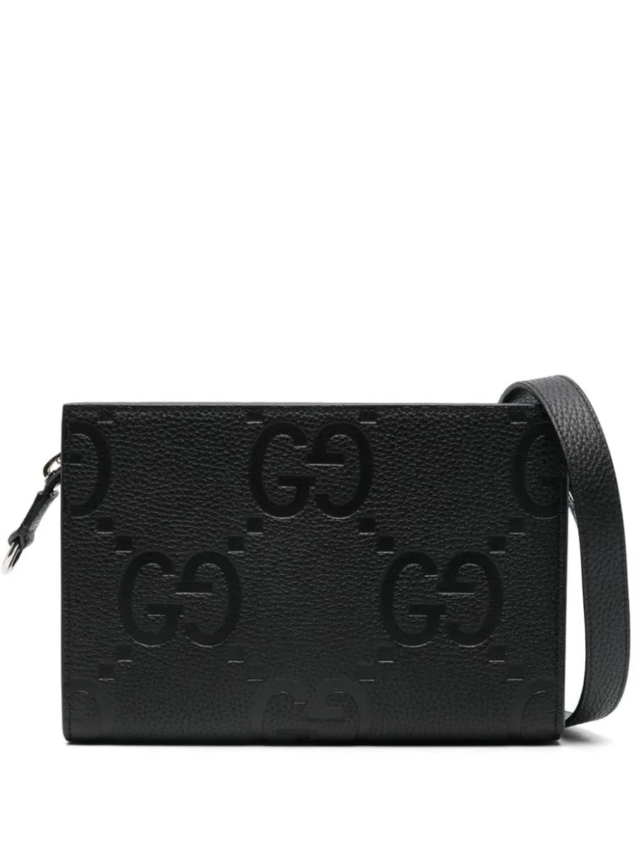 JUMBO GG LEATHER SHOULDER BAG