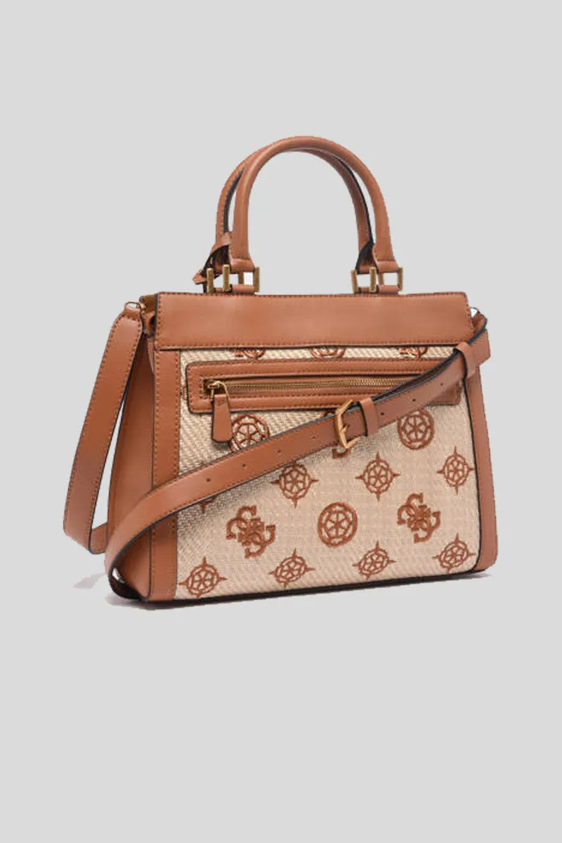 Katey Luxury Satchel - Natural Cognac