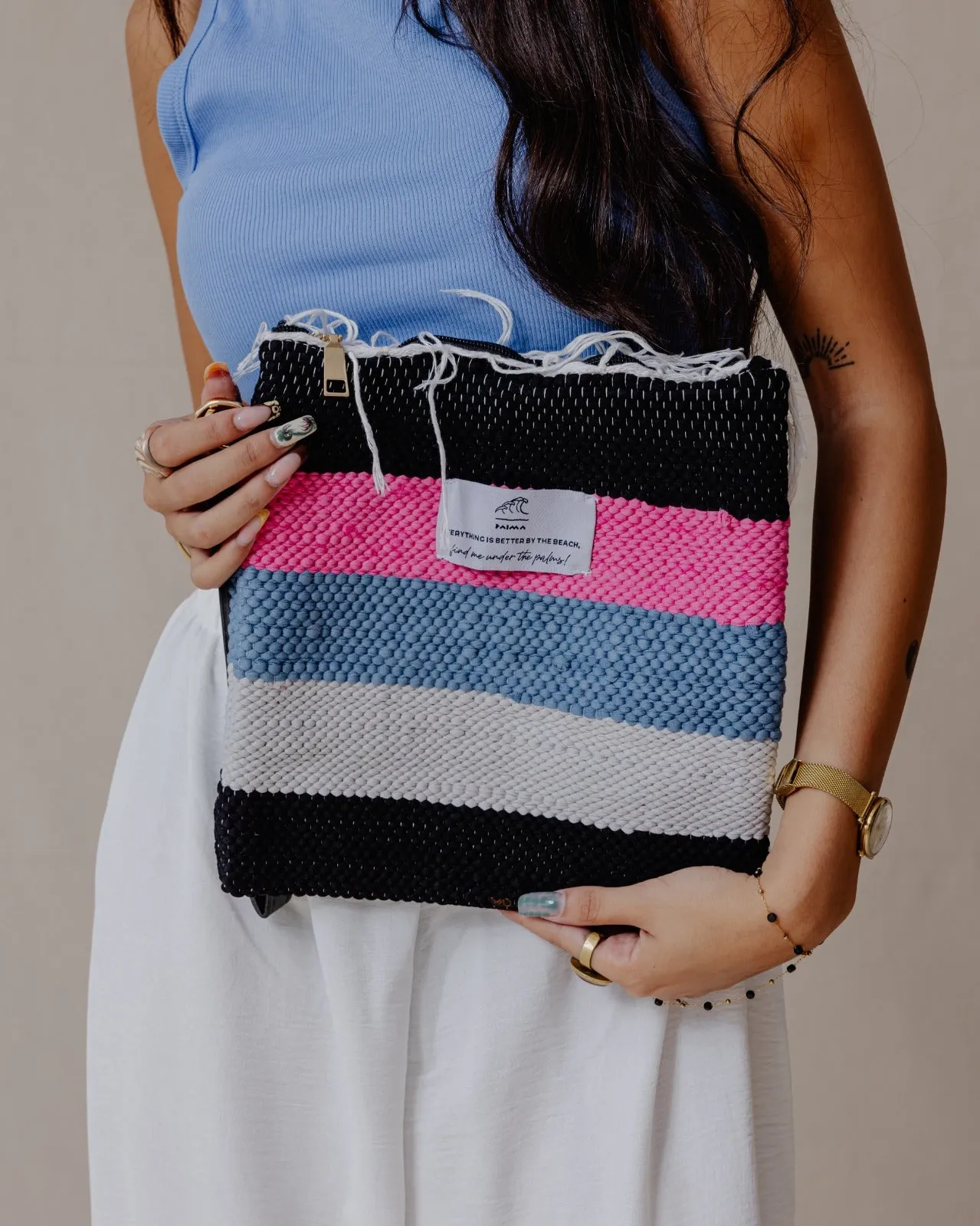 Kilim Clutch Pink X Blue