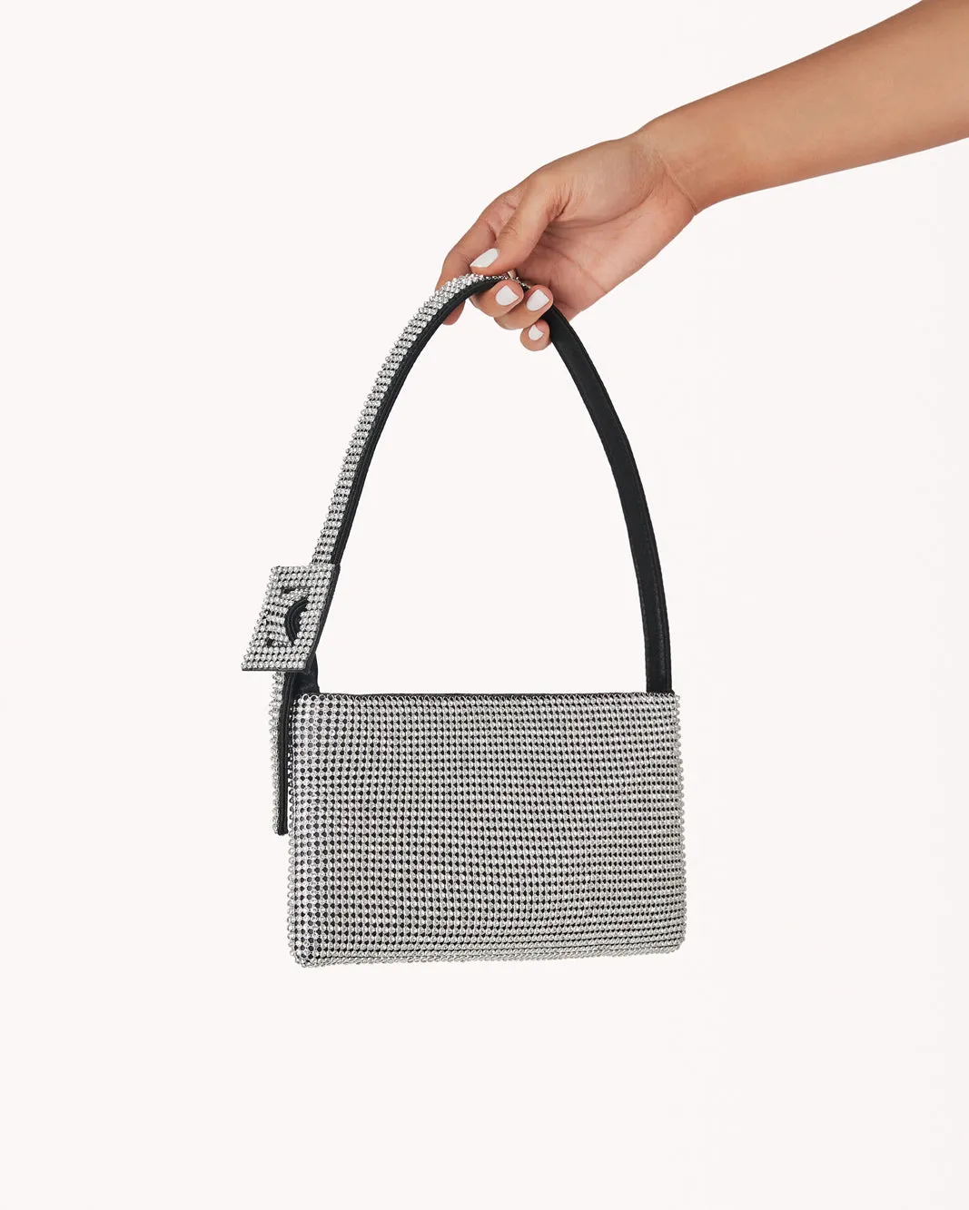 KIZ SHOULDER BAG - SILVER DIAMANTE