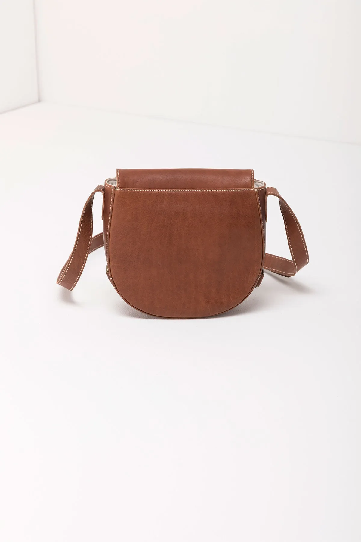 Ladies Leather Saddle Bag - Pippa