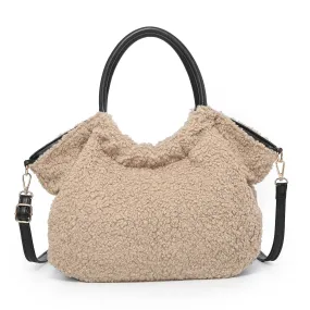 M2182 Zuri Teddy Satchel w/ Crossbody Strap