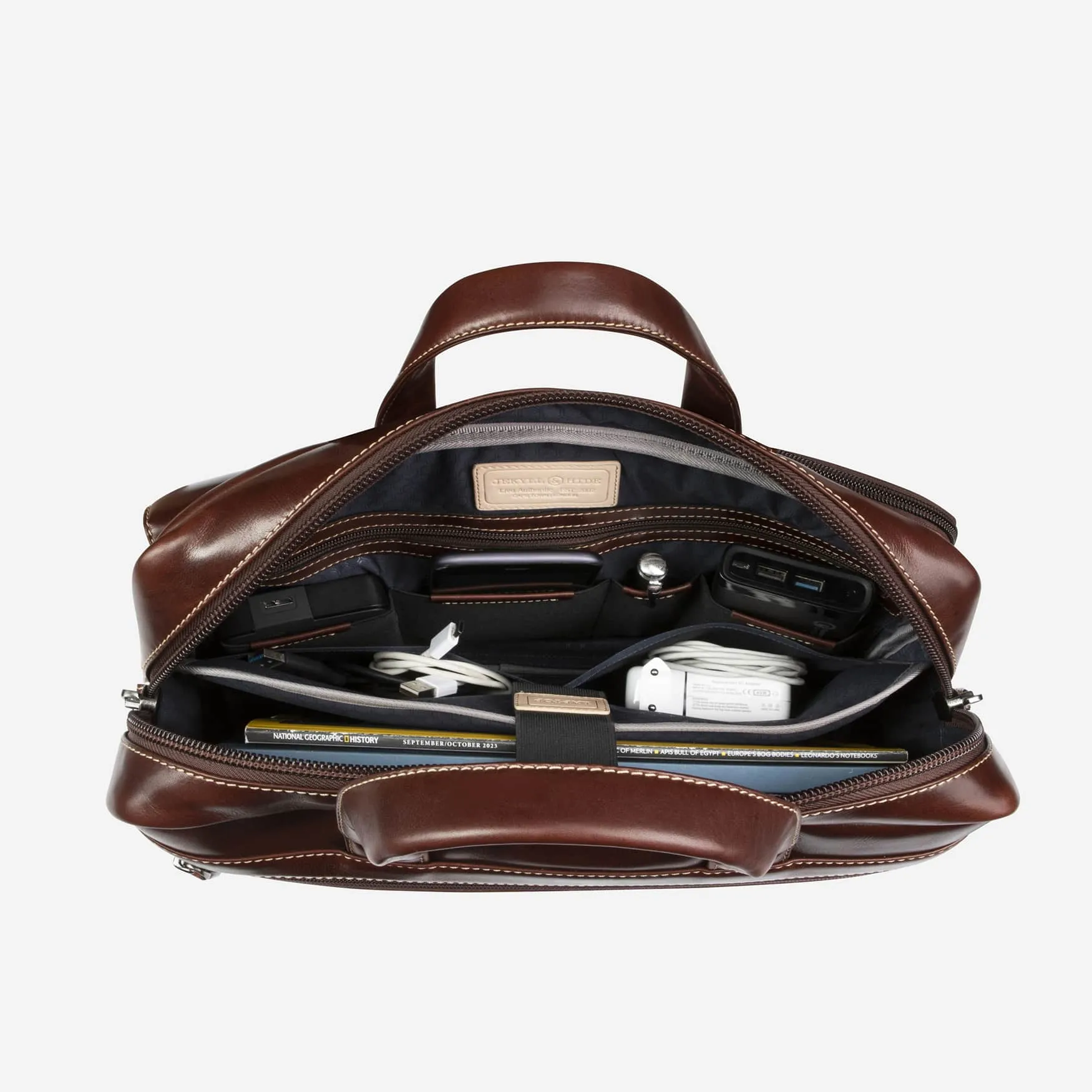 Medium Laptop Briefcase, Mocha