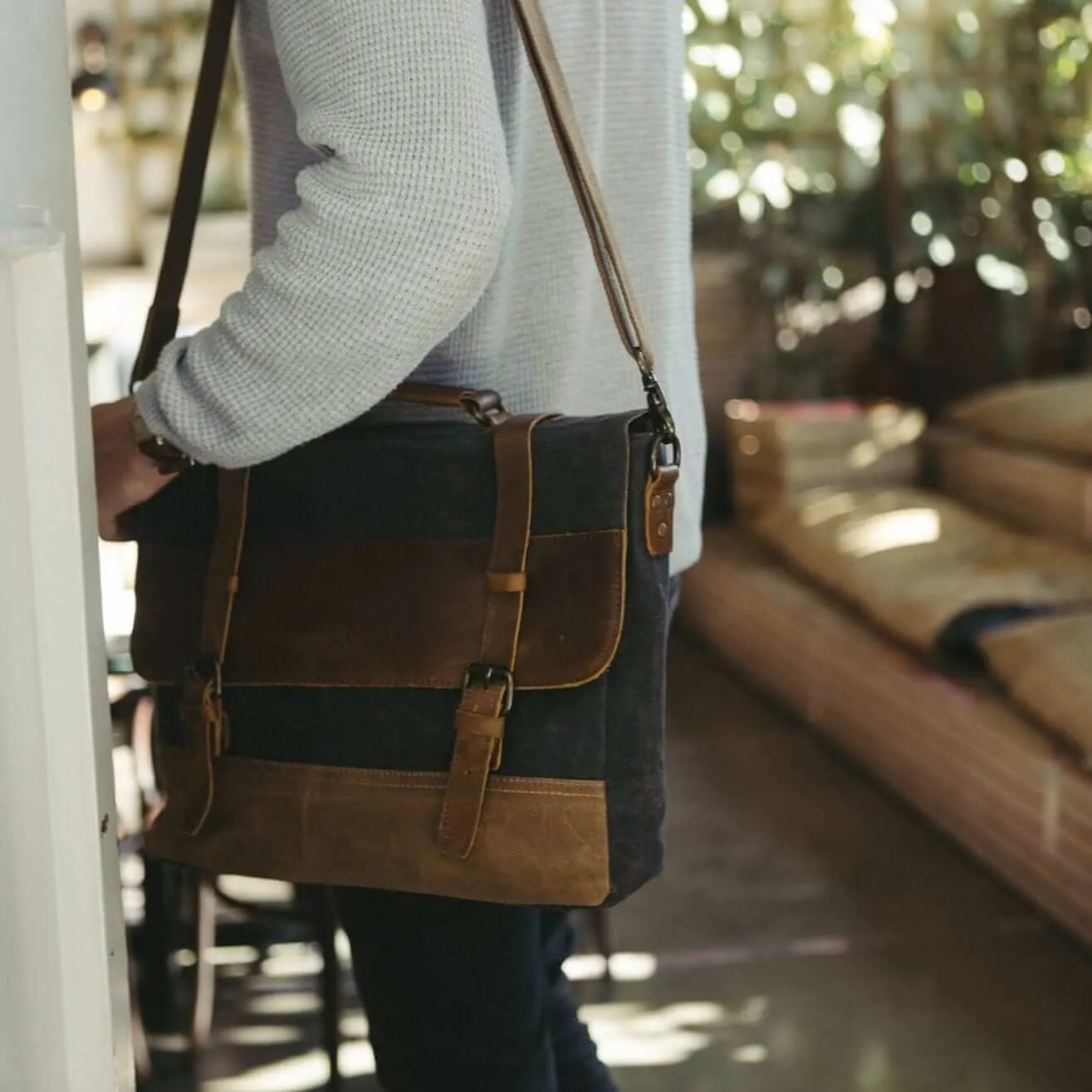 Medway - Waxed Canvas Messenger Bag