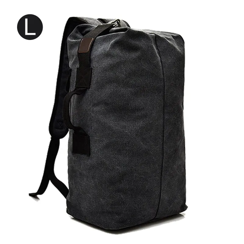 Men Travel Bag Mountaineering Backpack Male Canvas Large Capacity Bucket Shoulder Bags For Boys Man Army Rucksack Mochila XA33ZC