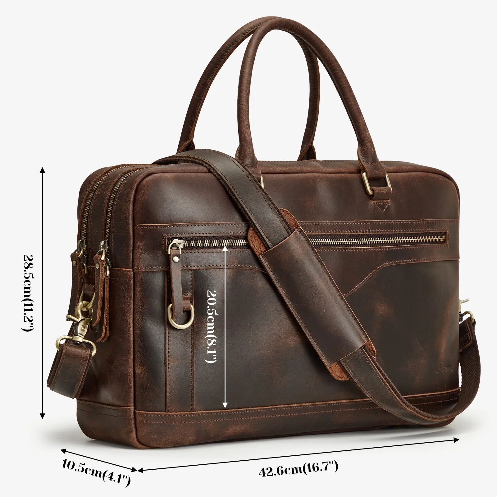 Men's Vintage Leather Laptop Bag