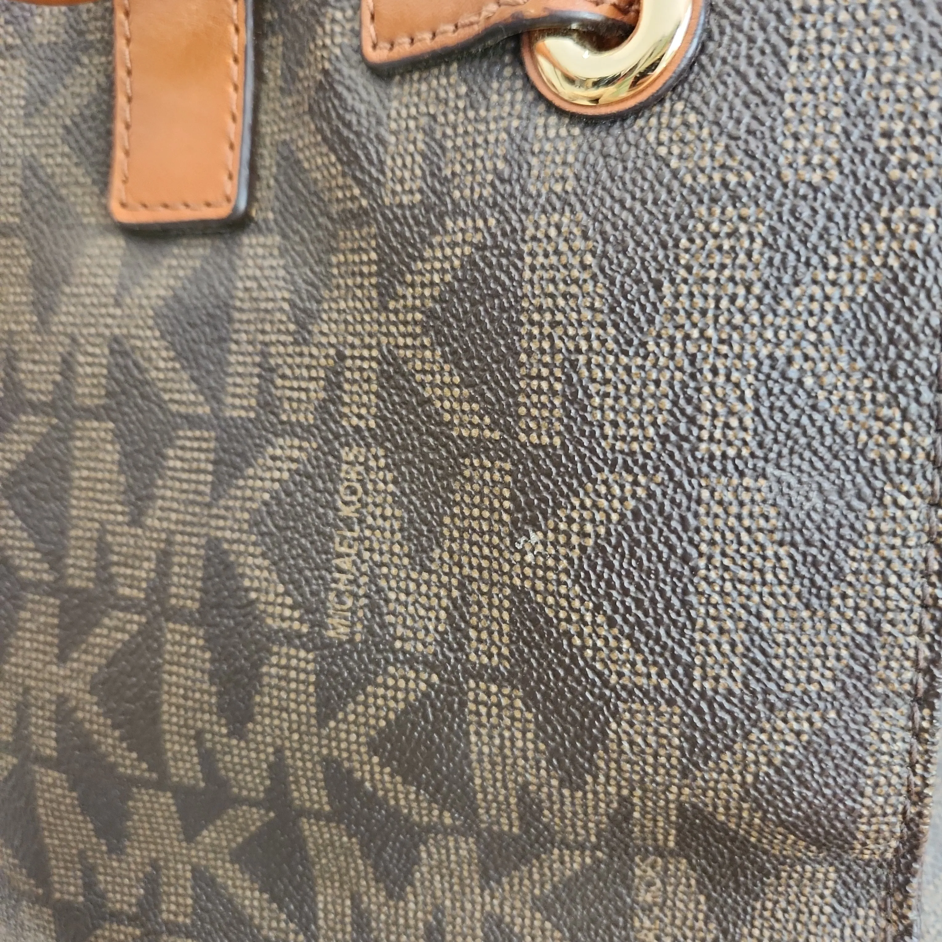 Michael Monogram Signature Large Hamilton Satchel | Pre Loved |