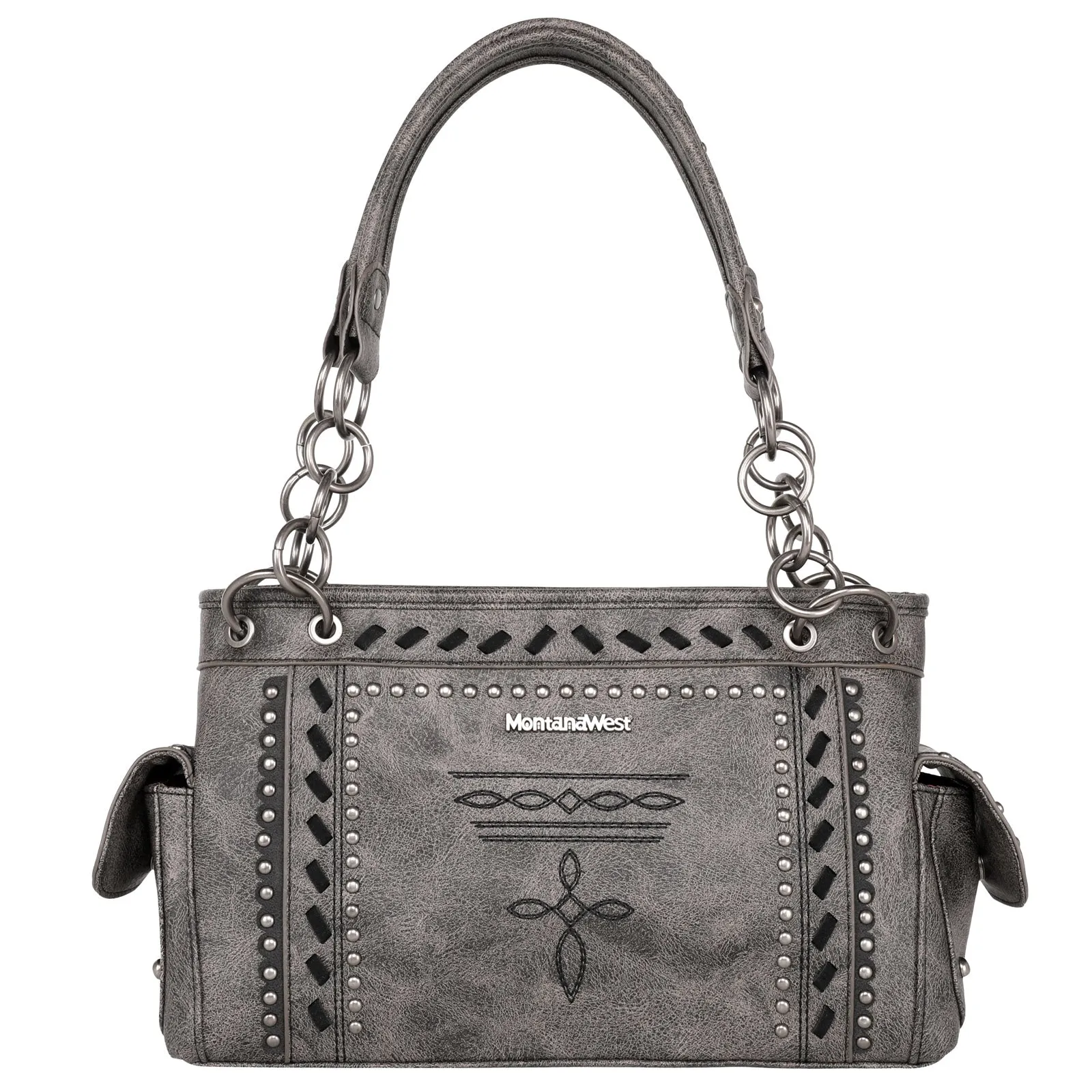 Montana West MW1124G-8085 Whipstitch Collection Stylish Concealed Carry Satchel Handbag