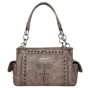 Montana West MW1124G-8085 Whipstitch Collection Stylish Concealed Carry Satchel Handbag