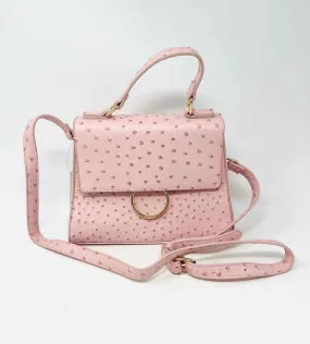 Pink Ostrich Faux Leather NEW Purses Satchel