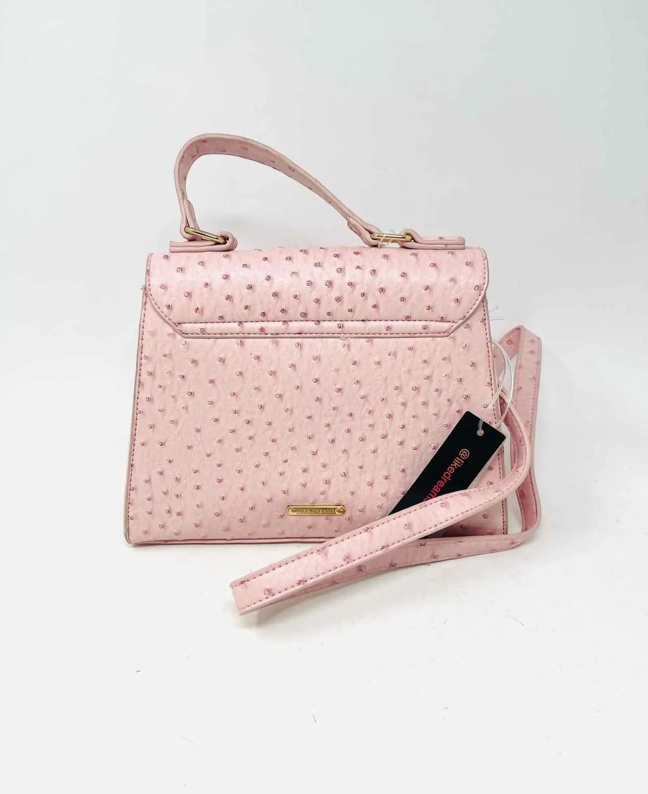 Pink Ostrich Faux Leather NEW Purses Satchel