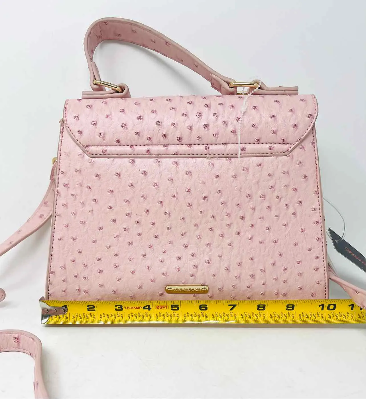 Pink Ostrich Faux Leather NEW Purses Satchel