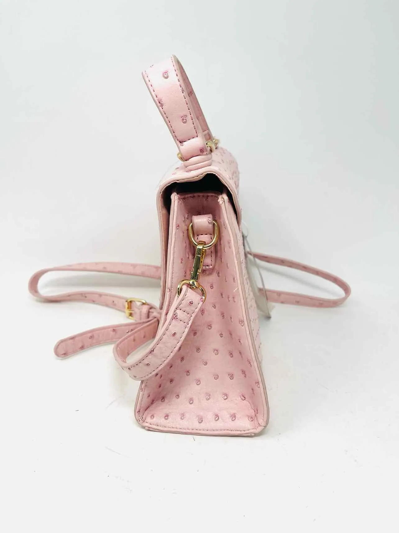 Pink Ostrich Faux Leather NEW Purses Satchel