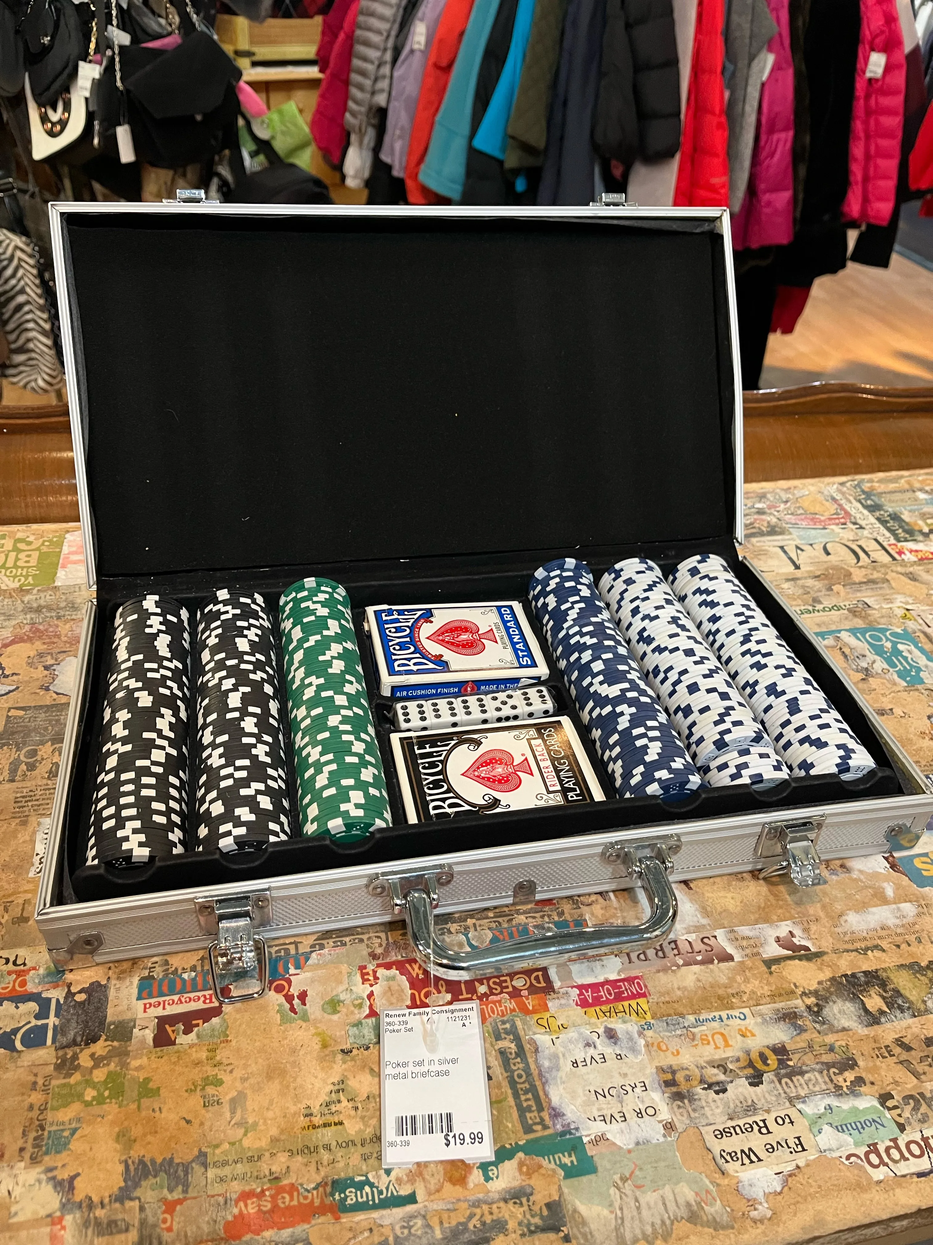 Poker Set Silver Briefcase