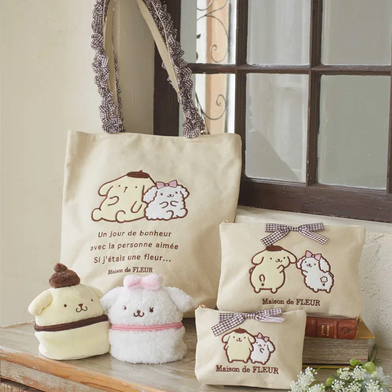 POMPOMPURIN and MACAROON x Maison de FLEUR Big Pouch