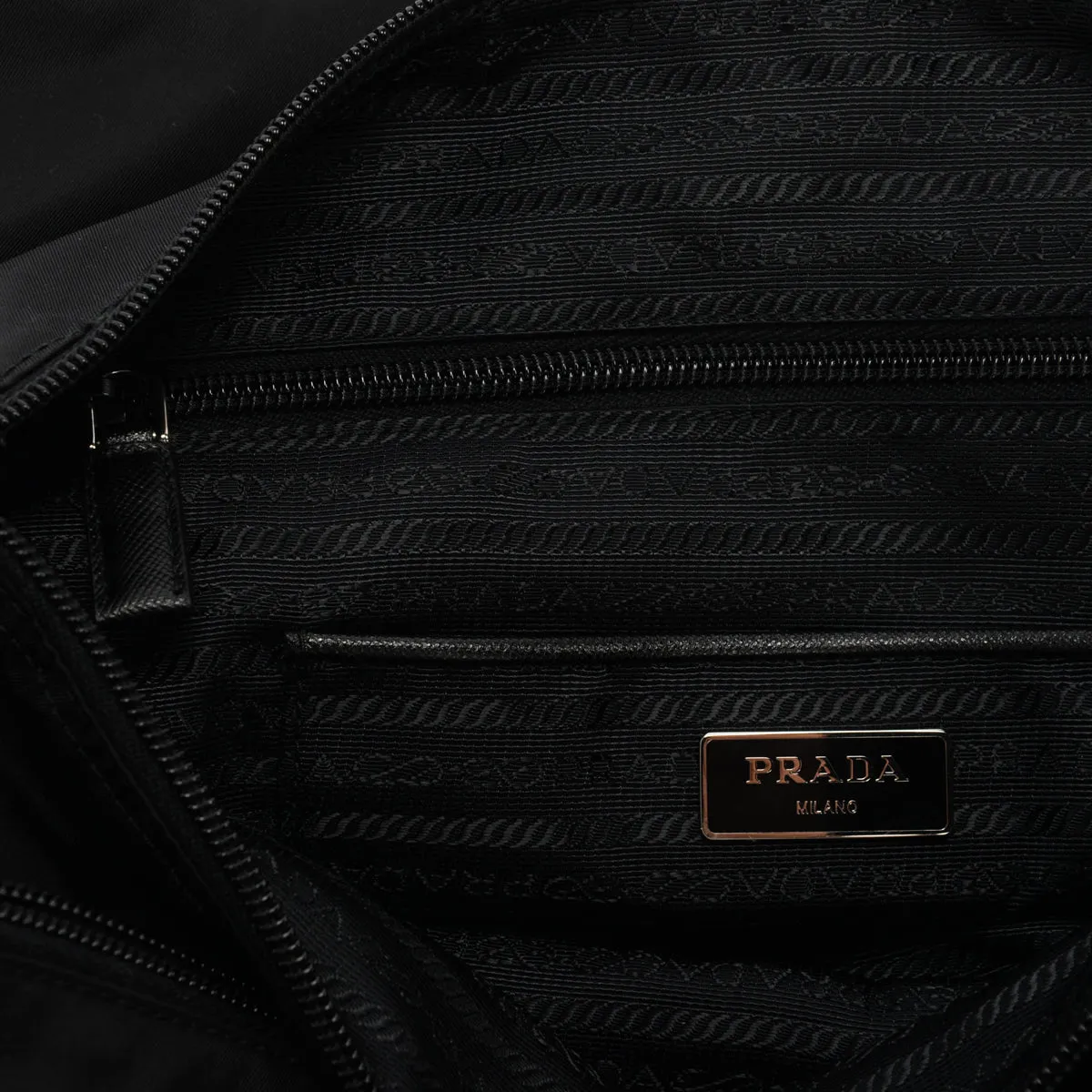 Prada Black Nylon Vela Sport Messenger Bag