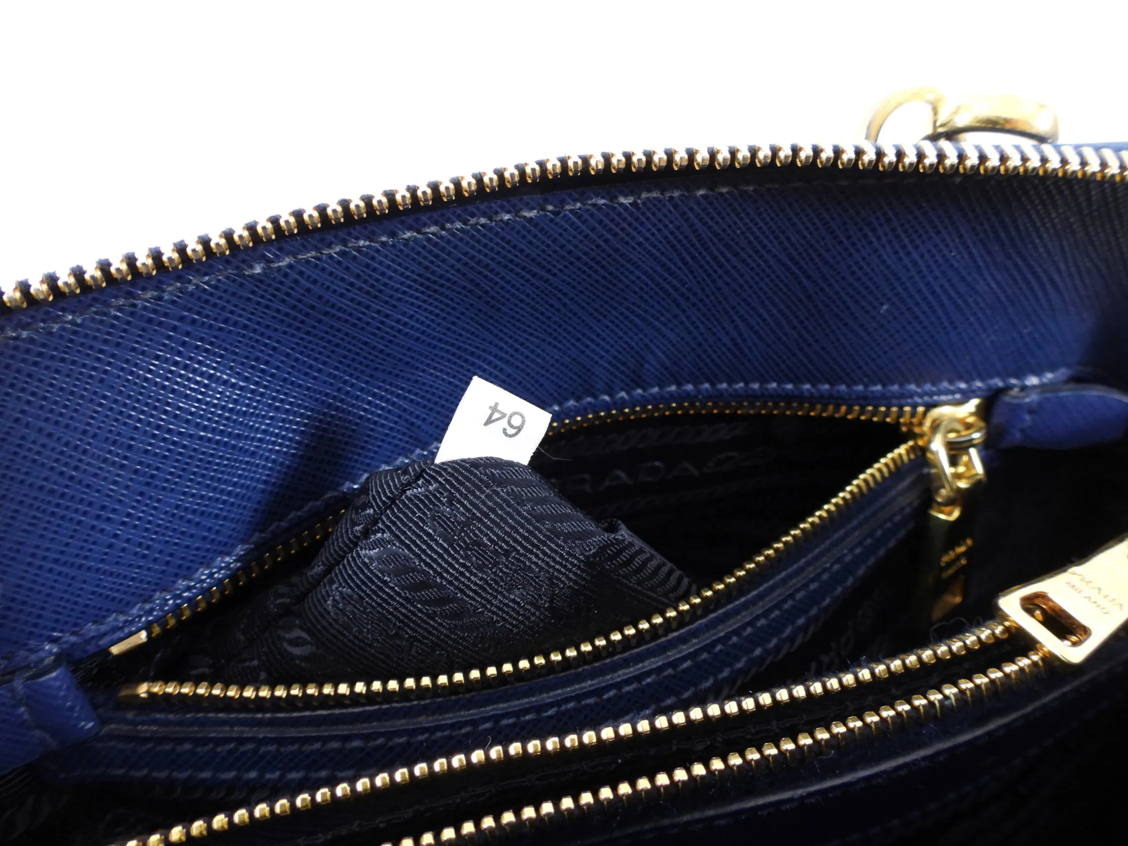 Prada Blue Saffiano Leather Small Promenade Crossbody Bag