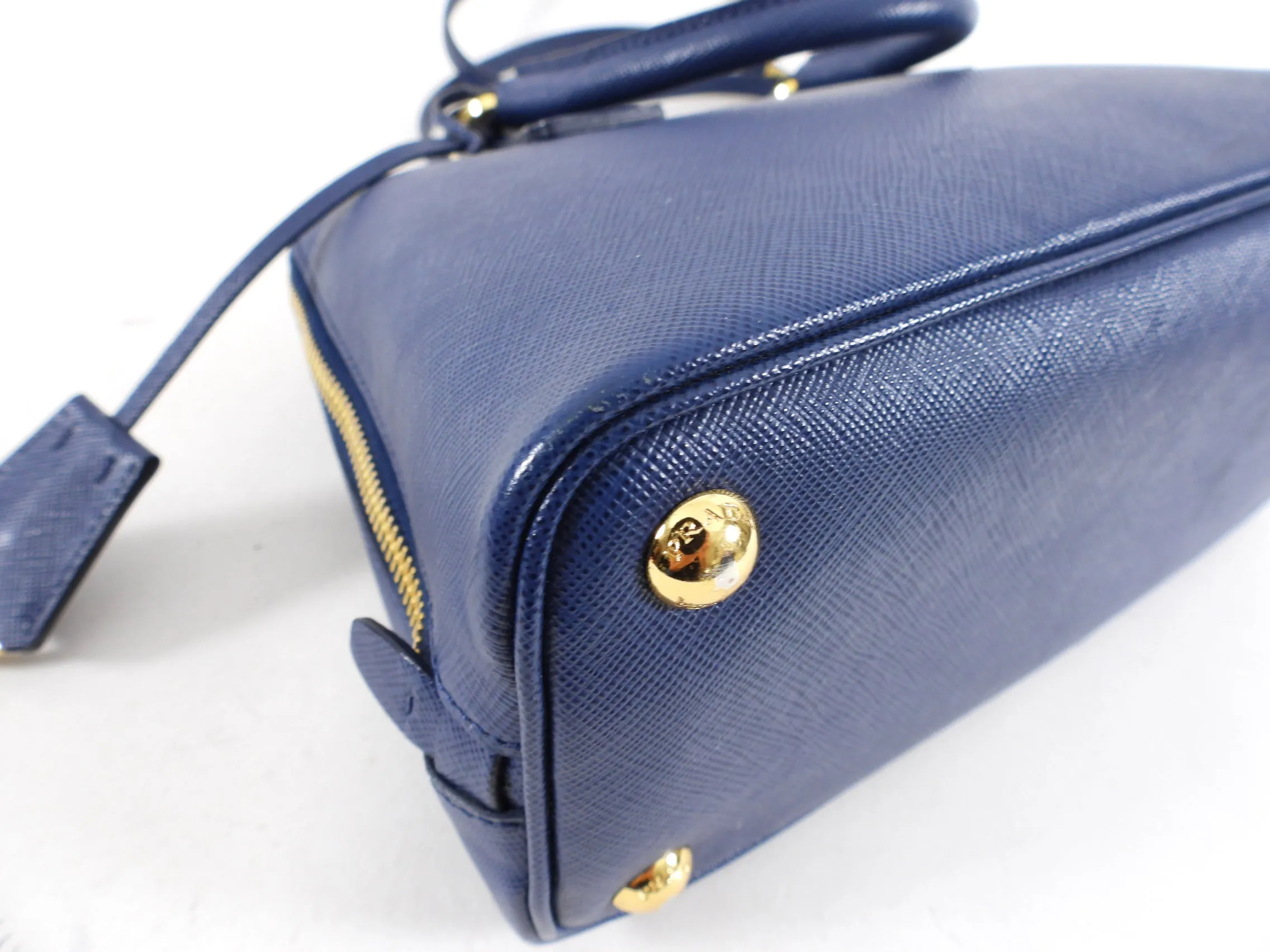 Prada Blue Saffiano Leather Small Promenade Crossbody Bag