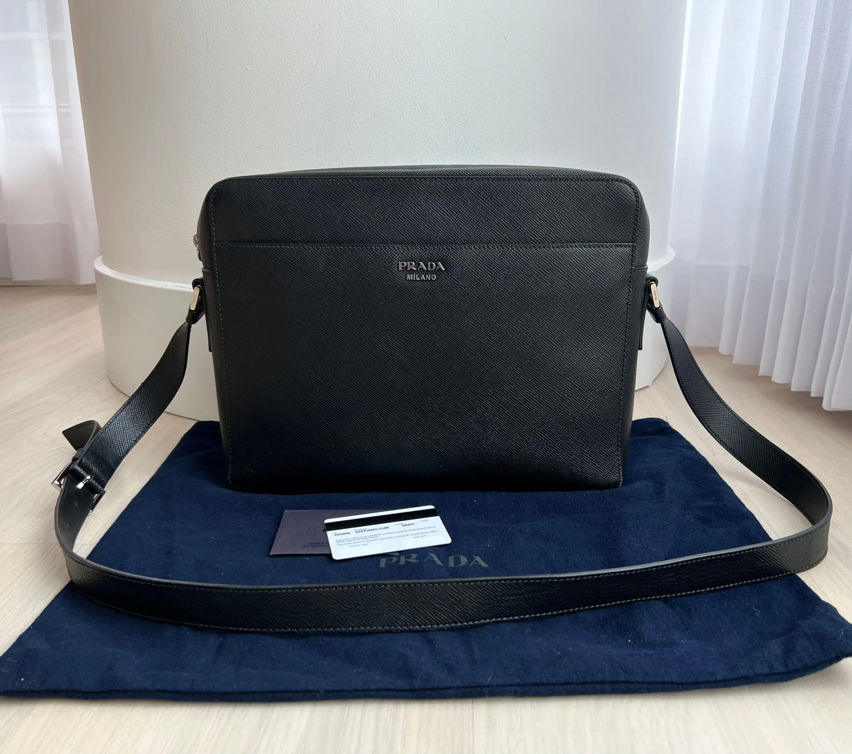 Prada Saffiano Leather Messenger Bag