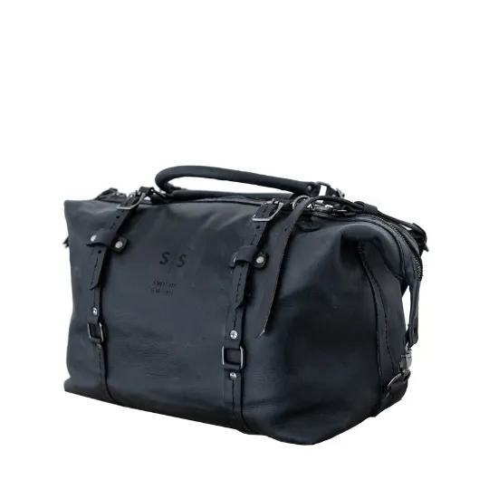 Premium Leather Duffle Bag 2.1 Black Weekender