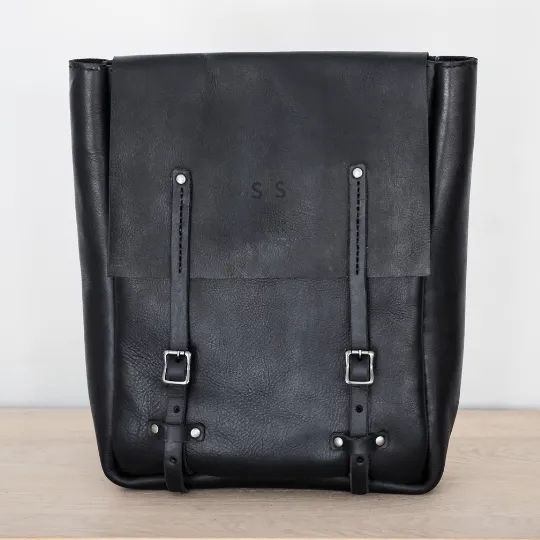 Premium Leather Noah Backpack 2.1 - Black