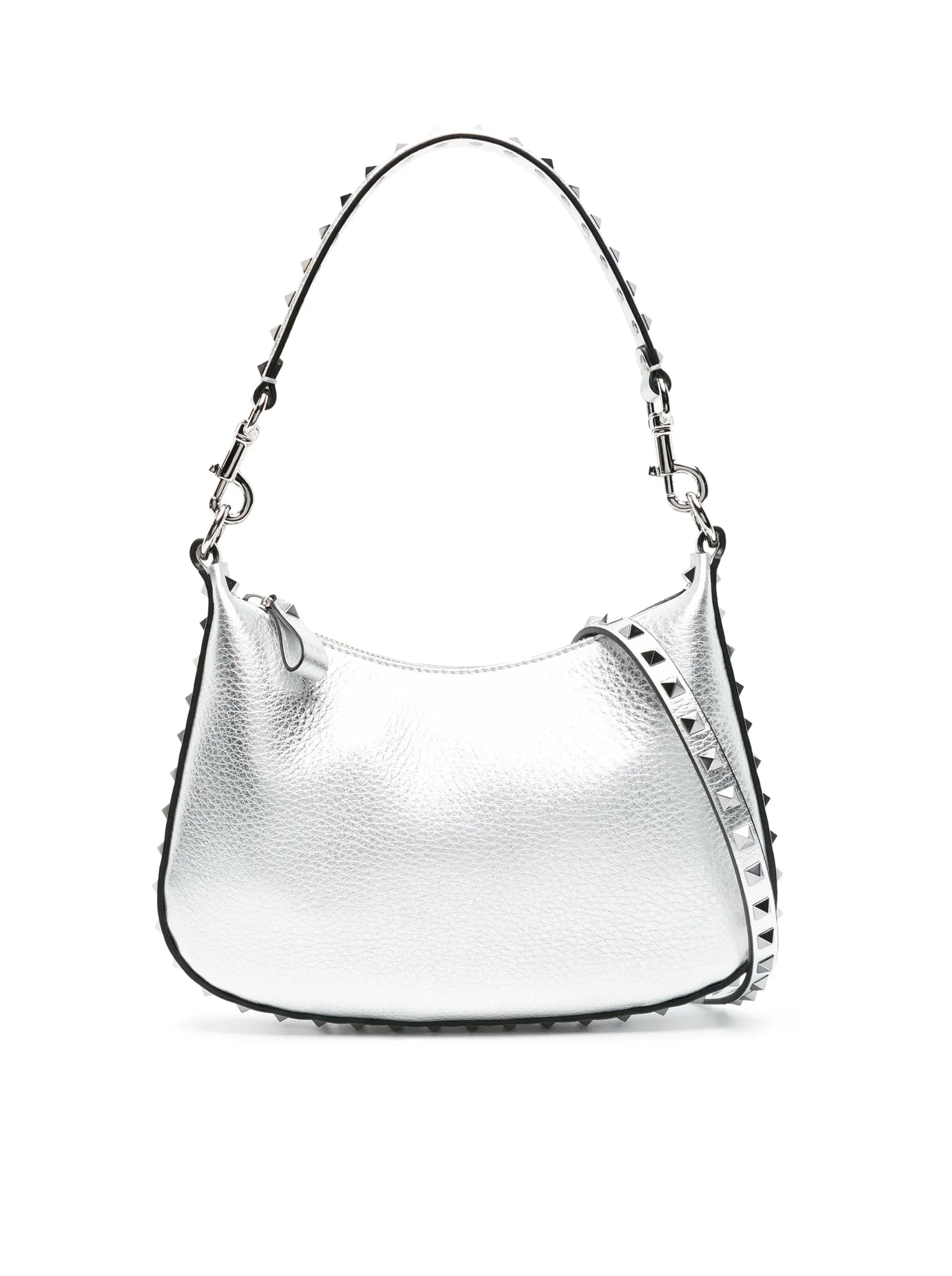 ROCKSTUD MINI HOBO BAG IN GRAINED LEATHER