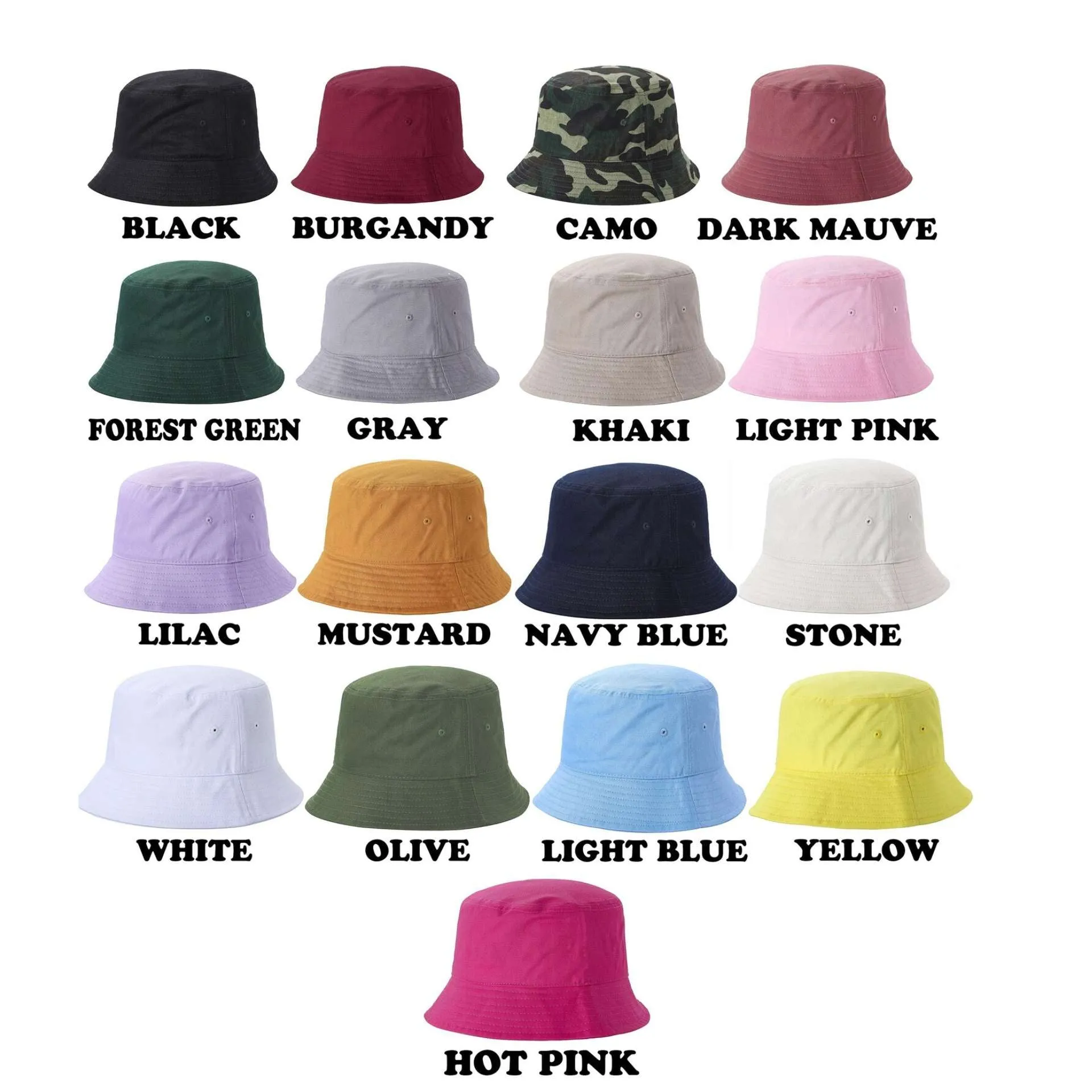 Rose Stem Bucket Hat - Rose Bucket Hat