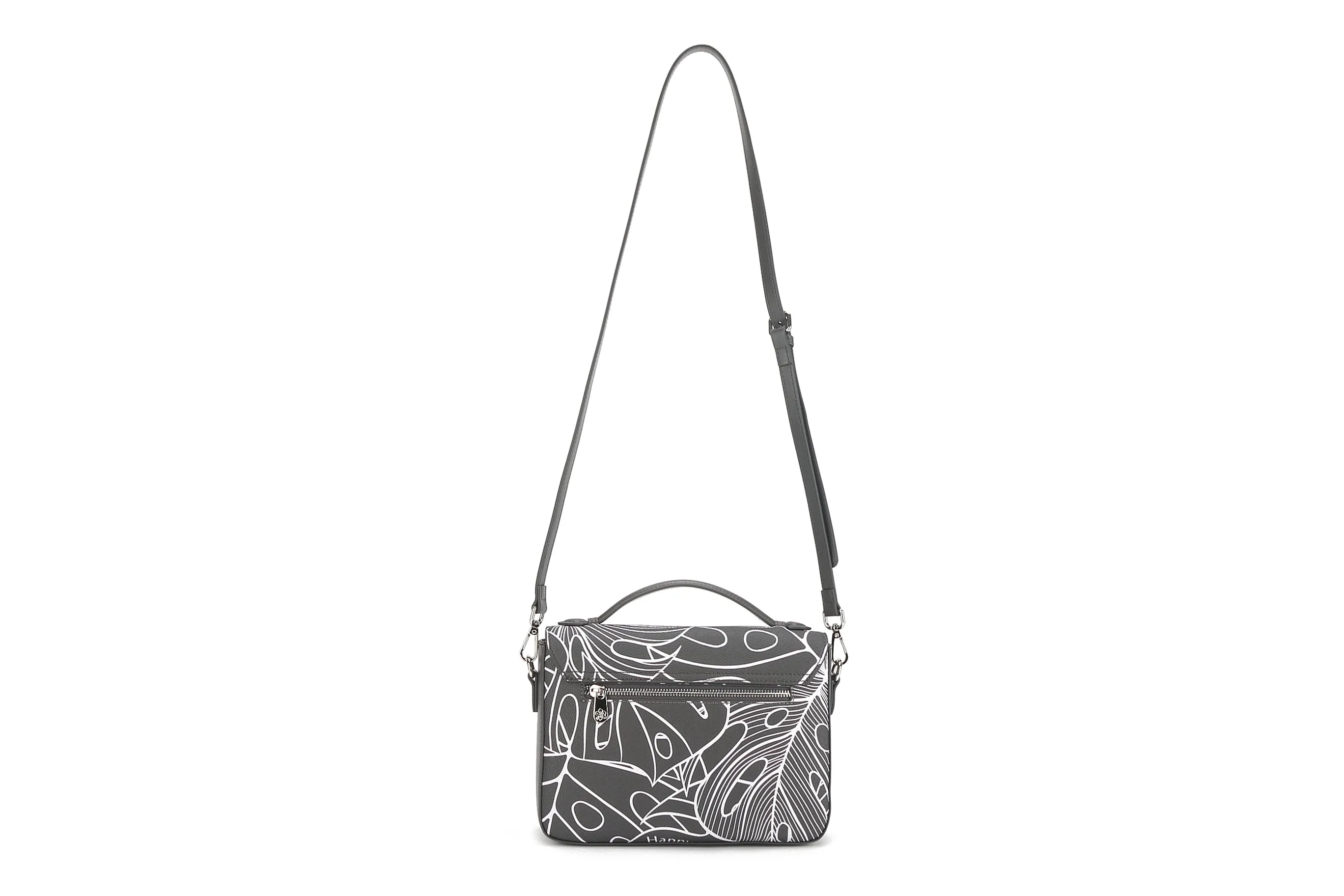 Satchel Alice Monstera Lines Grey