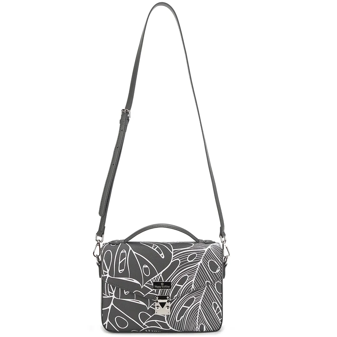 Satchel Alice Monstera Lines Grey