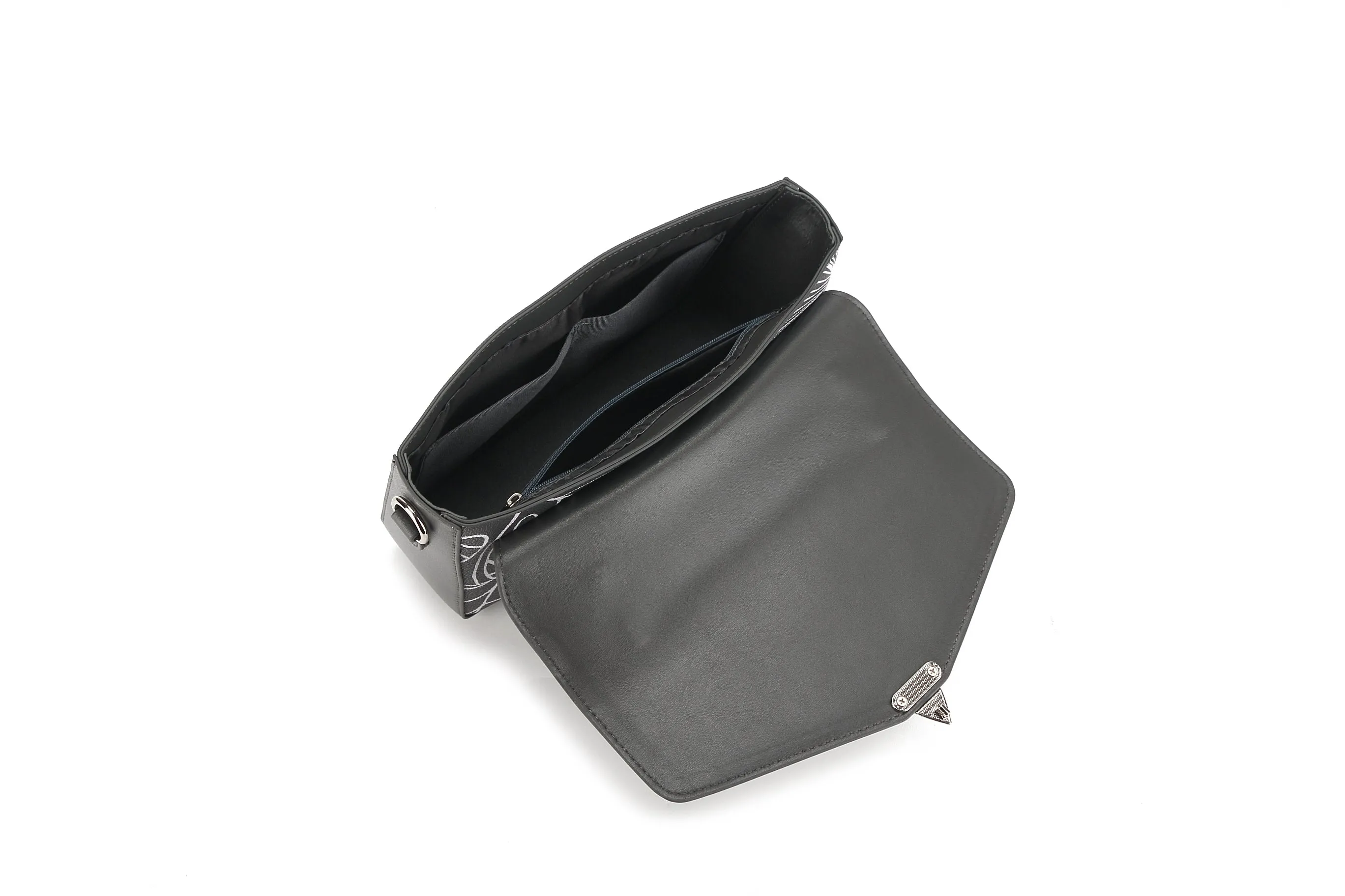 Satchel Alice Monstera Lines Grey