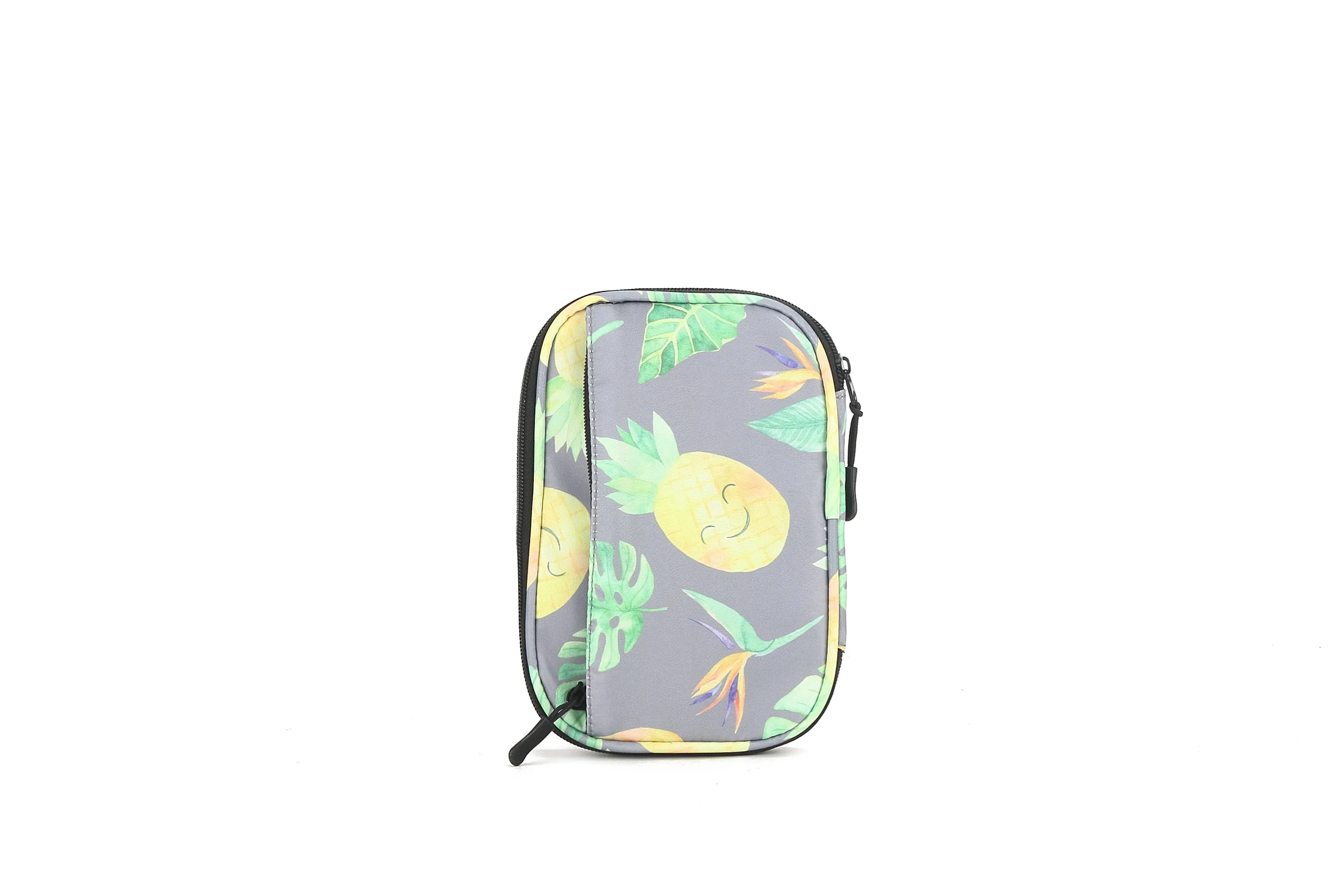 Tech Organizer Pineapple Monstera Grey