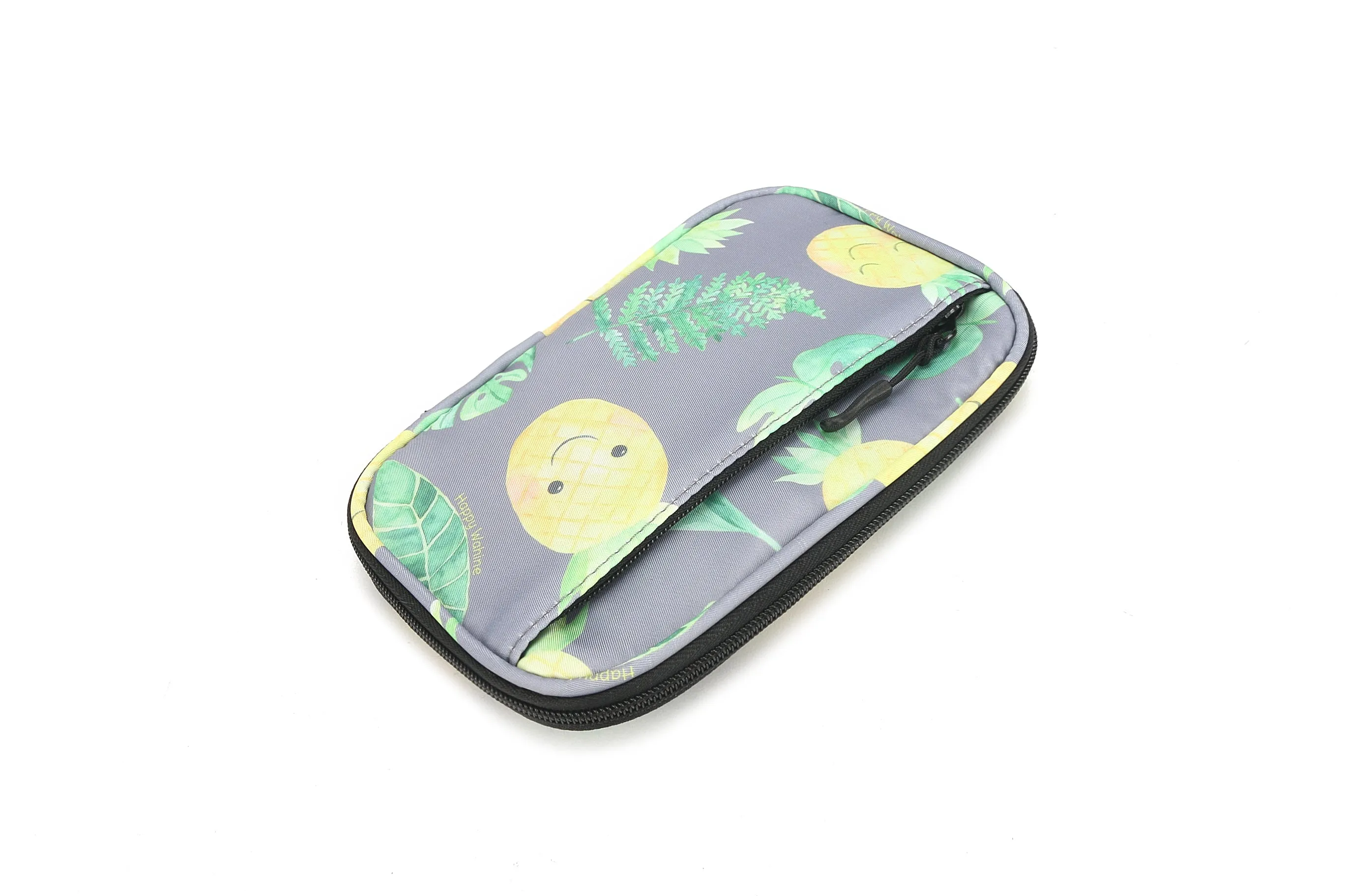 Tech Organizer Pineapple Monstera Grey