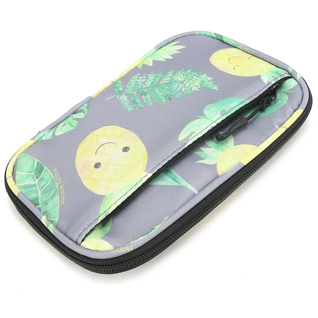 Tech Organizer Pineapple Monstera Grey