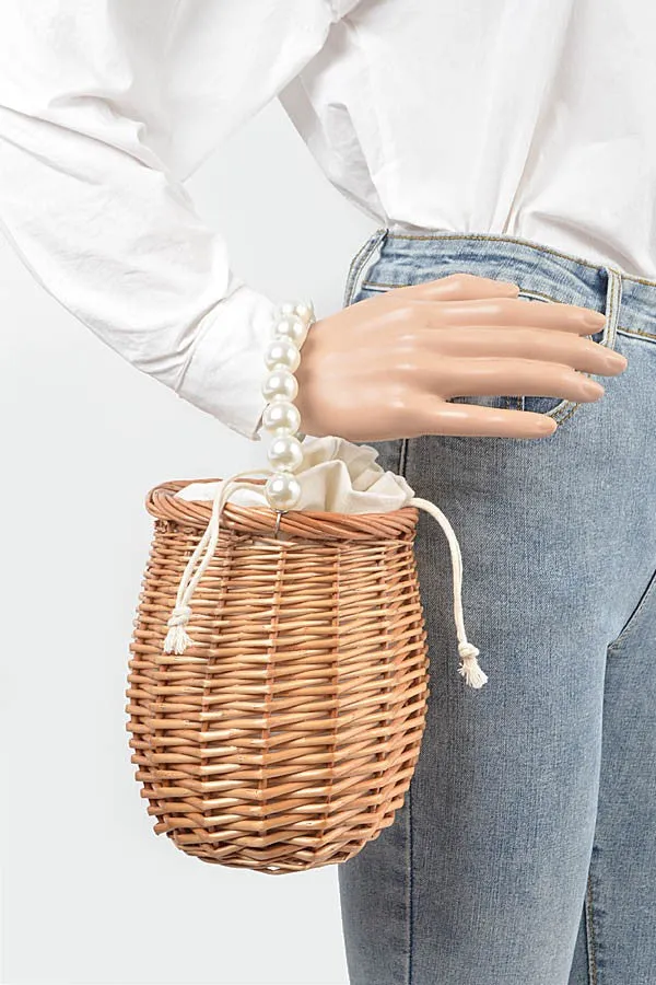 Wicker Bucket Bag